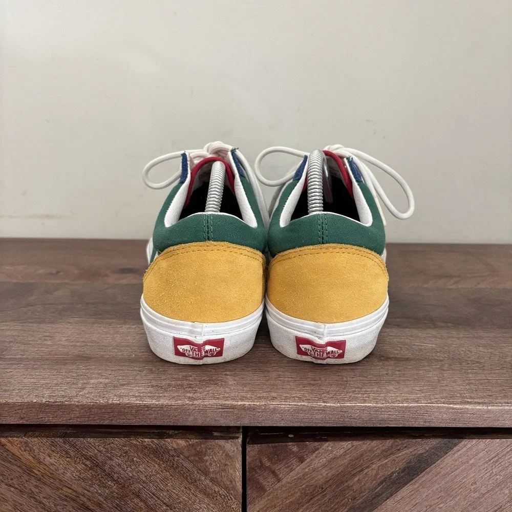 Vans Old Skool Yacht Club Shoes Blue Green‎ Yellow Retro Suede Skater Men 10